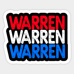 Warren Warren Warren 2020 President Election T shirt Sticker